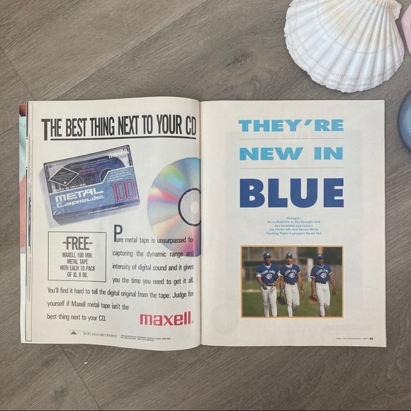 vintage 1991 blue jays scorebook - march 15-16 vol 15 issue 1 - with game ticket - Picture 4 of 7